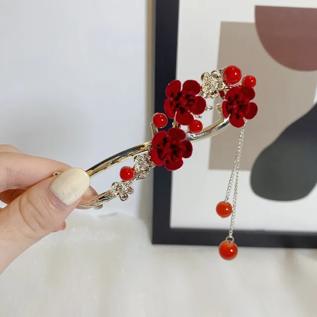New High end Hairpin Female Summer Twist Clip Red - Shop at LoveMi