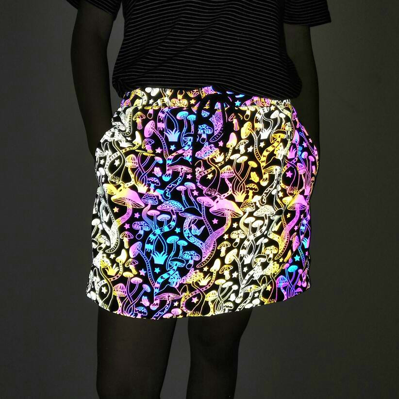 Title 7, Colorful mushroom reflective skirt for a fun an...