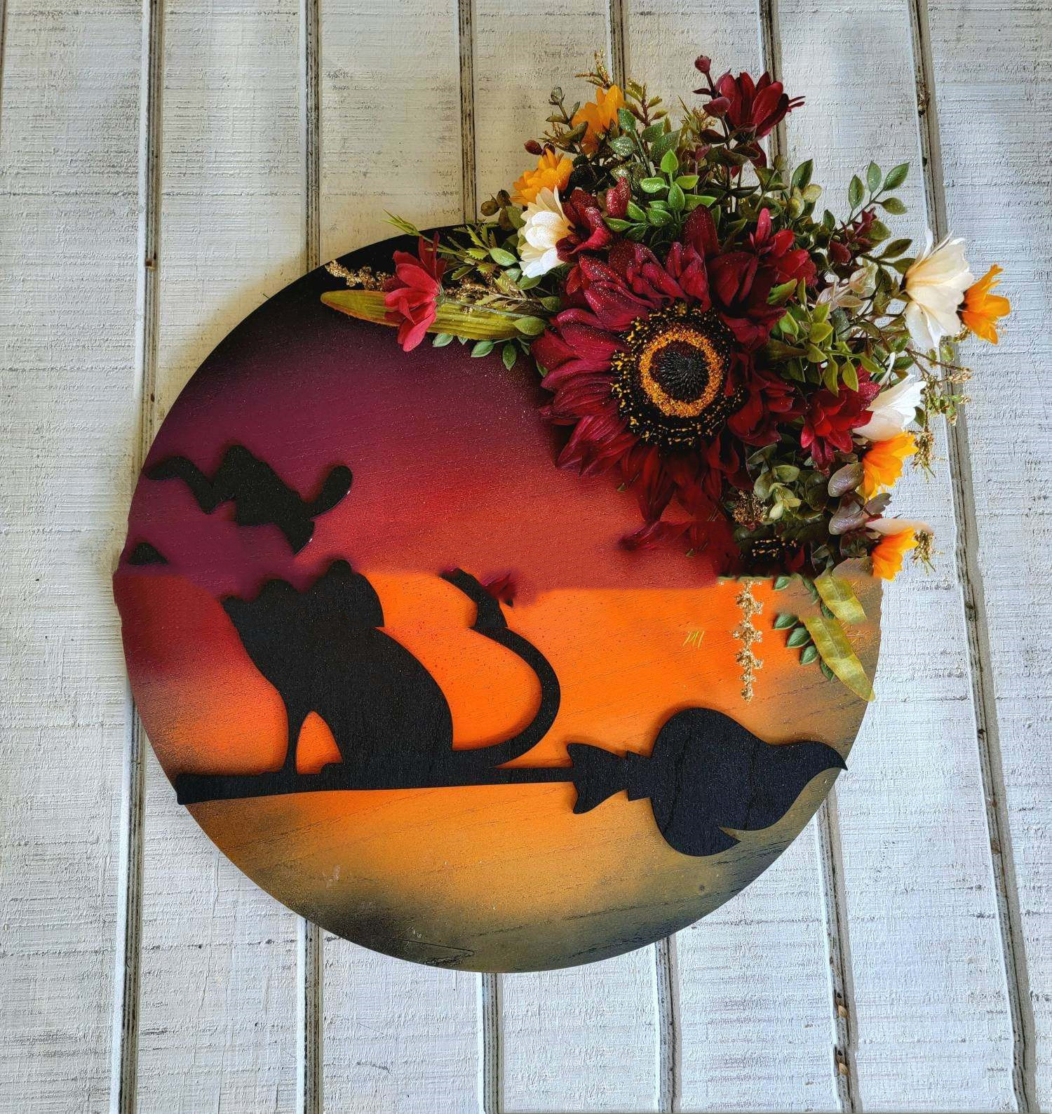 Halloween Kitty Door Hanging Decoration Garland (1