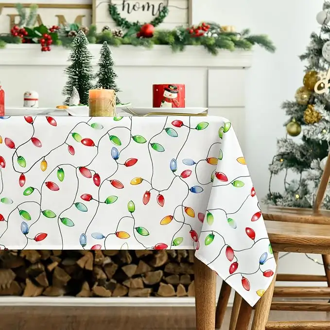 Christmas Tablecloth 60 X 84 Inch Rectangular