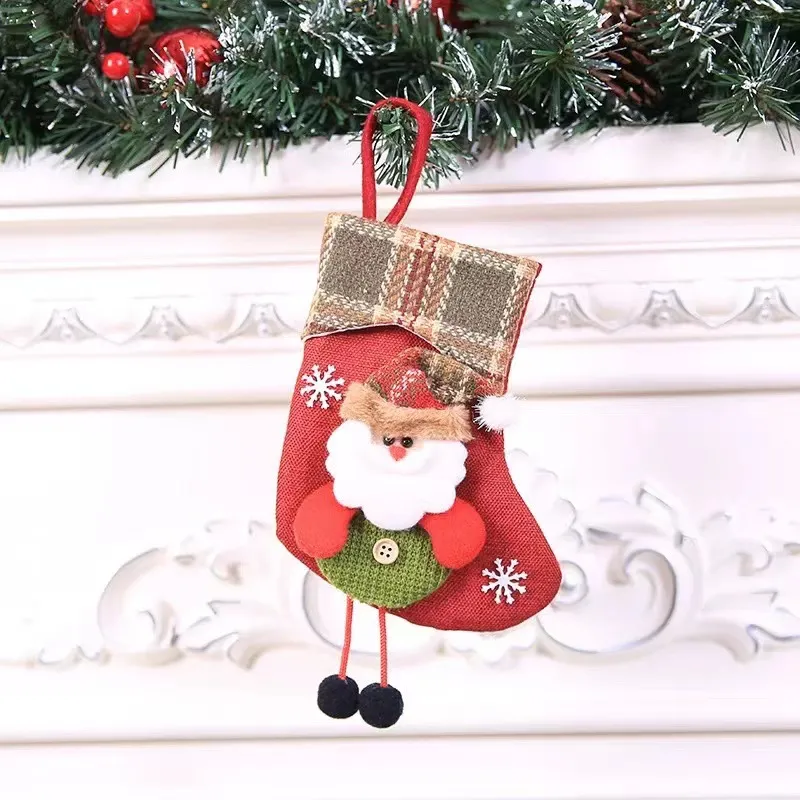 Christmas Decorations Christmas Stocking Pendant Christmas Stocking Gift Bag Hanging Piece – image 3
