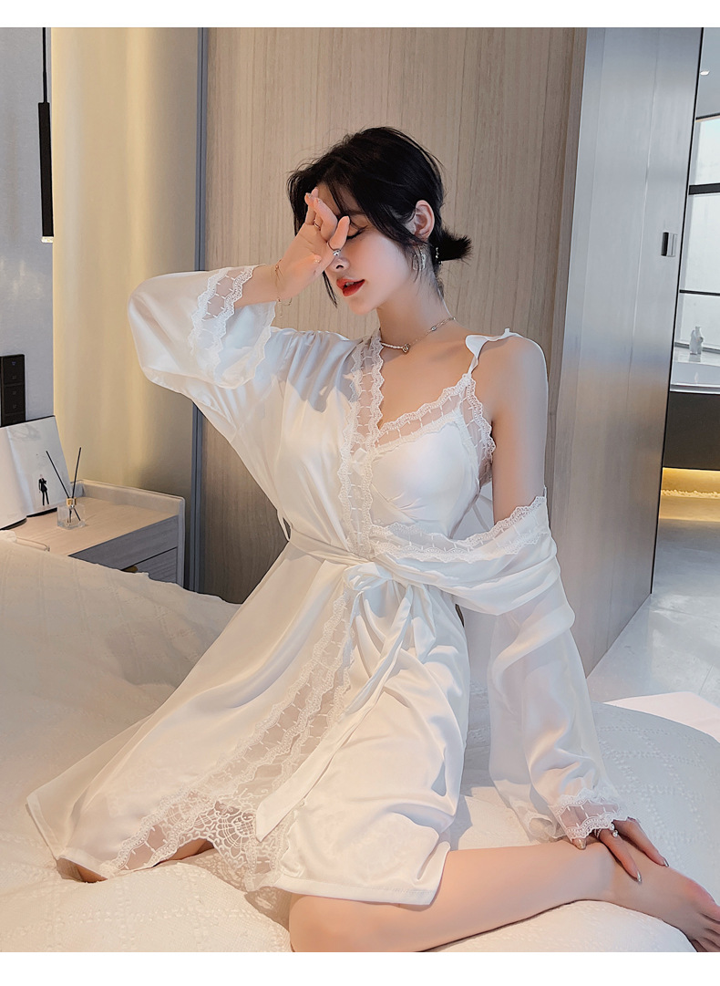 Title 8, Two-piece Nightgown With Ice Silk Sling Skirt