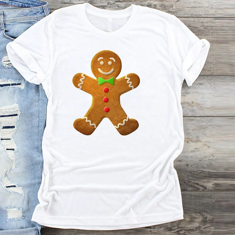 Christmas Short-sleeved Round Neck Girlfriends Outfit - C5