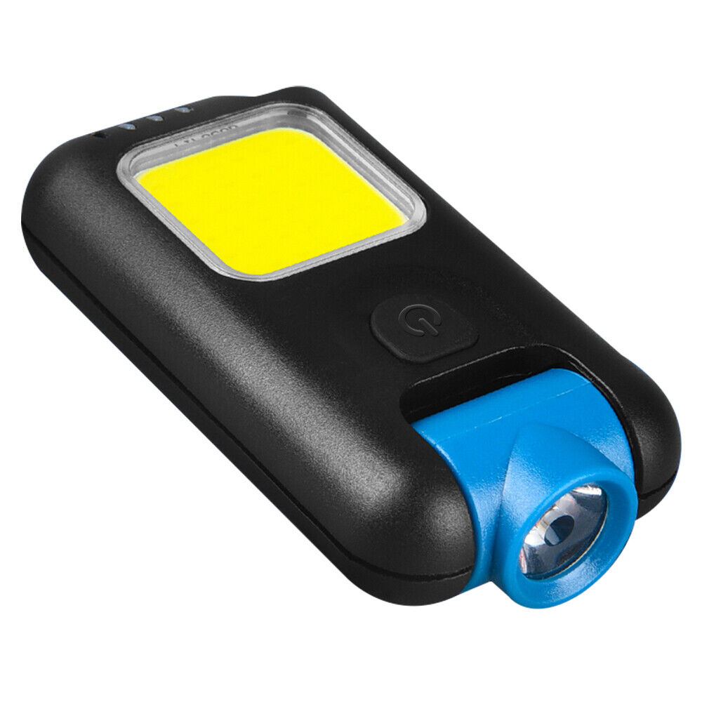 Mini LED Flashlight Keychain USB Rechargeable COB Waterproof Portable Work Light