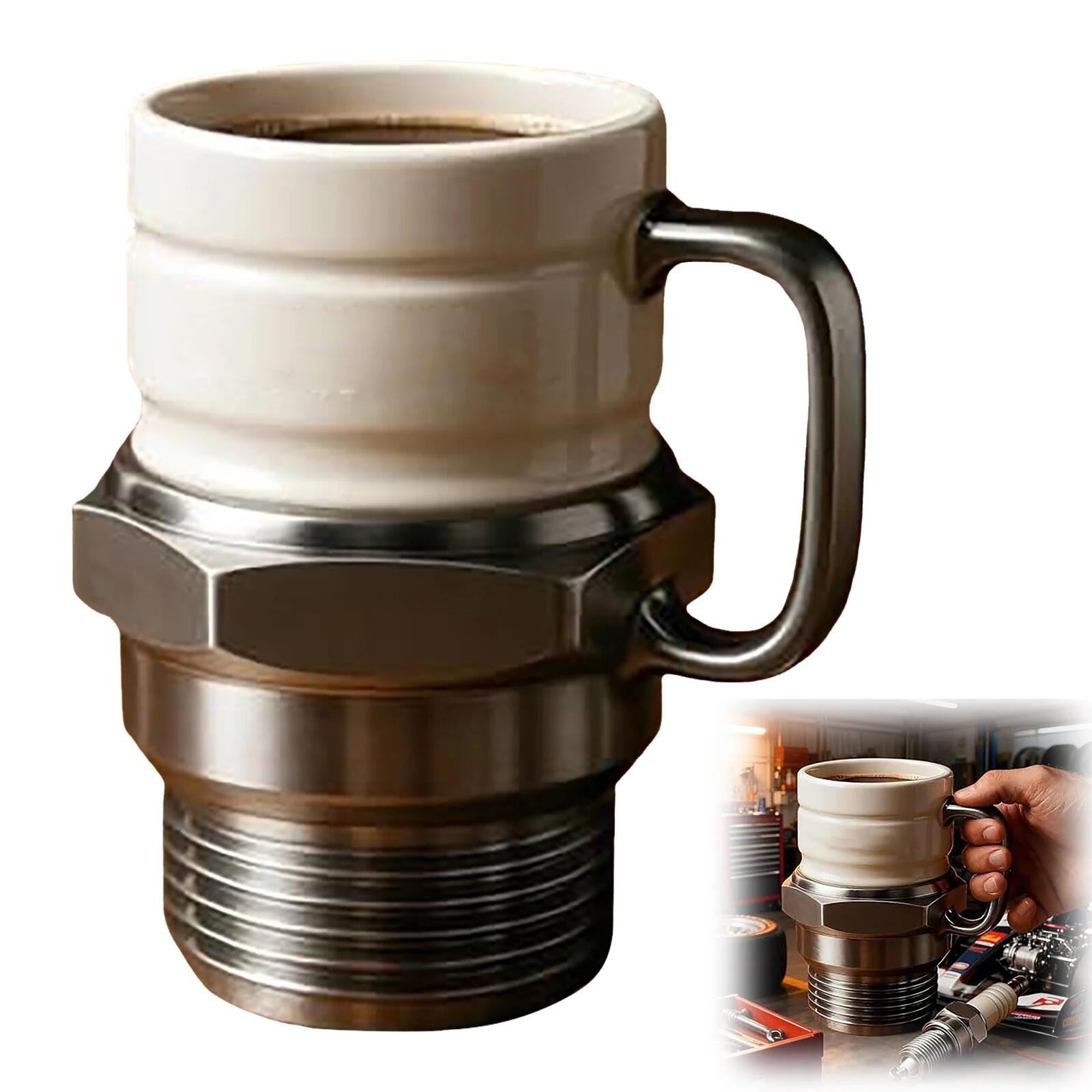 Ignition Plug Mug, Engine Ignition Plug Design, Novelty