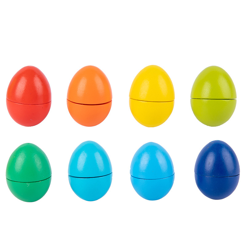 Color Cognition Wooden Simulation Egg Toy