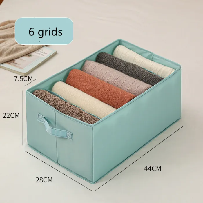 Foldable Drawer Organizer for Jeans and Pants, Compartment Closet Storage Box with 6, 7 or 9 Grids - detail photo 7