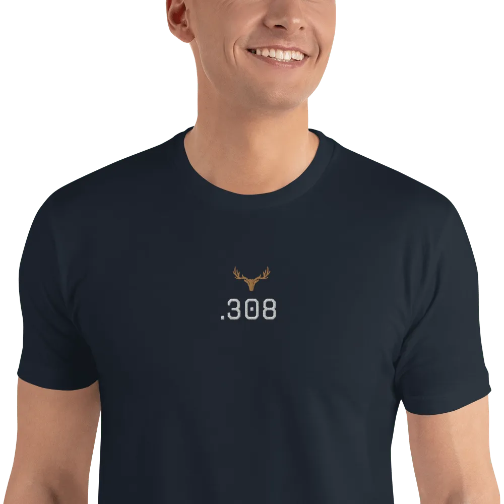 Short Sleeved Slim Fitting Men's T-shirt - Blue