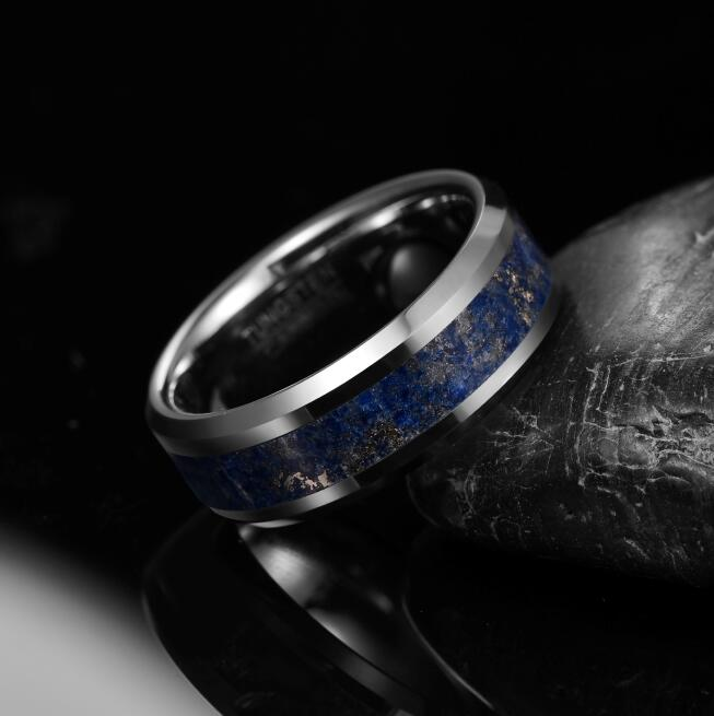 Title 2, 8mm Wide Inlaid Lapis Lazuli Men