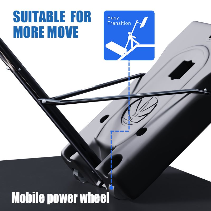 TotheCORE Basketball Stand 7.55-10.00 Ft Adjustable Portable Basketball Hoop & Goal PC Backplate, Large Base & Wheels - Image 6