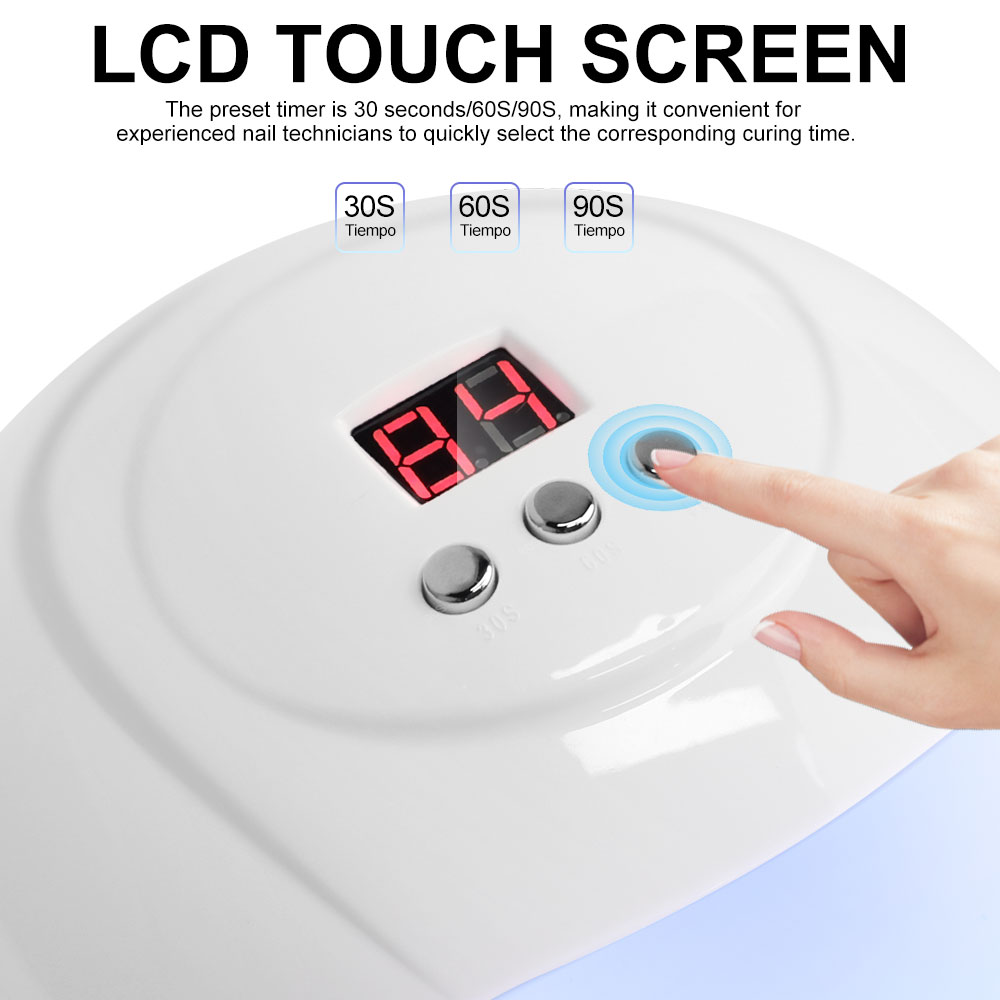 UV LED Nail Lamp Professional Nail Dryer For Gel Polish Led Lamp For Gel Nails 3 Timers White 6