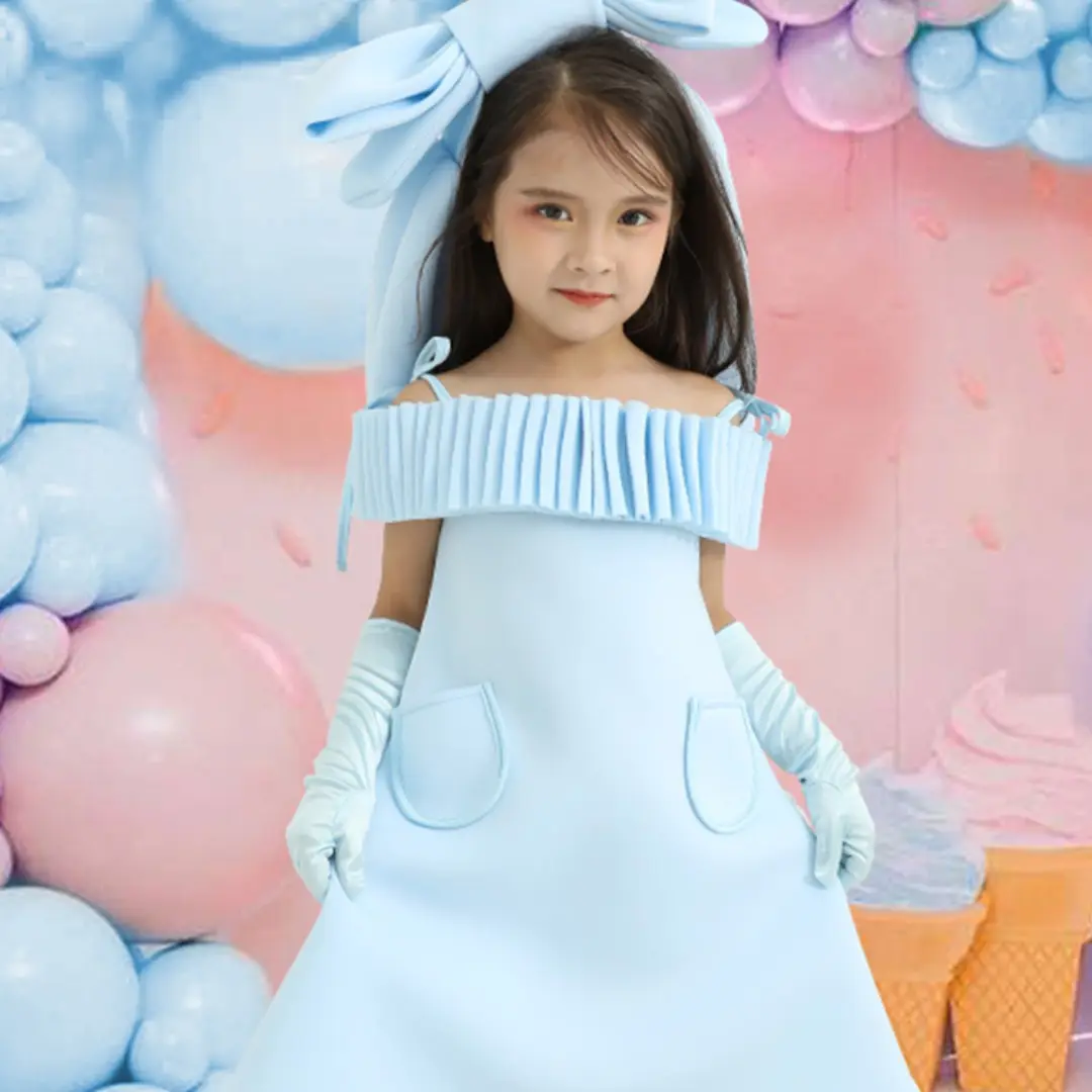 Girls' Fashionable Princess Banquet Evening Dress Light