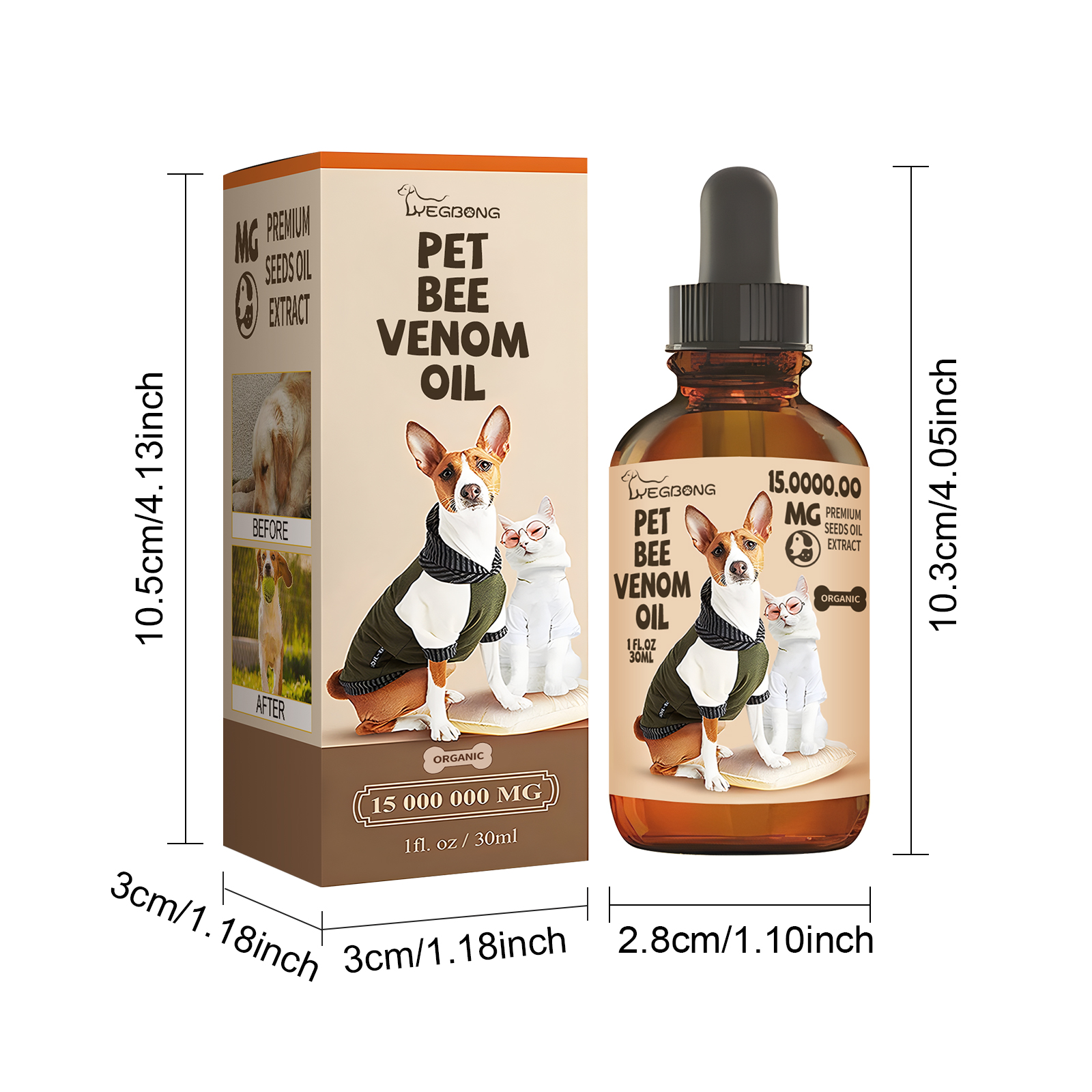 Pet Bee Joint Oil For Dogs & Cats, Joint Support Supplement Oil Relief Joint Discomfort, Improve Mobility & Repair Joint Tissue, 30ml — foto 5