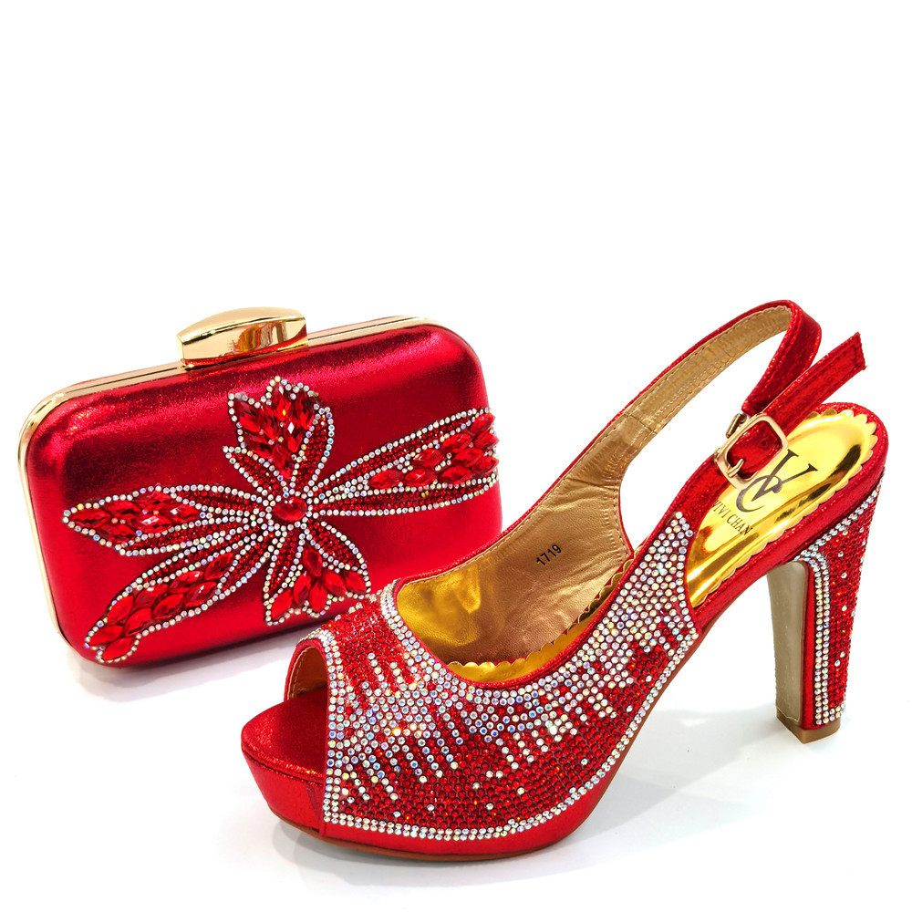 Pointed PU Rubber Fish Mouth Sandals With Buckle And Small Bag