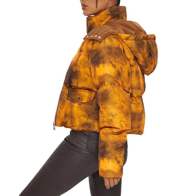 Women's Long Sleeve Printed Warm Cotton Jacket