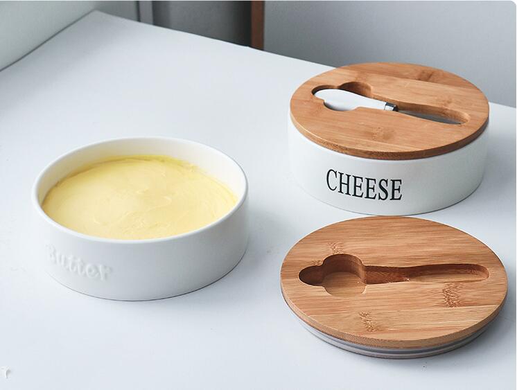 Title 8, Large Capacity Butter Dish Western Style Cerami...