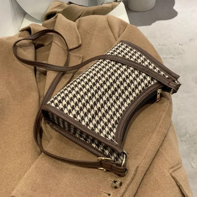 All match Underarm Plaid On The New Autumn And Winter Messenger Bag Women's Brown - Shop at LoveMi