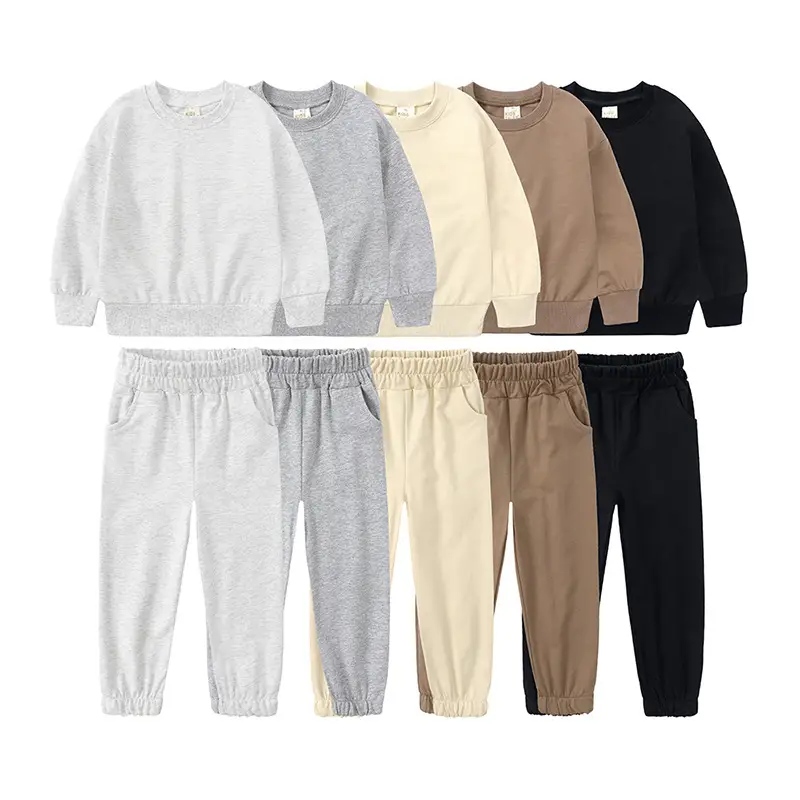 Children's Spring Wear New Westernized Children's Sweater Pants Two-piece Set