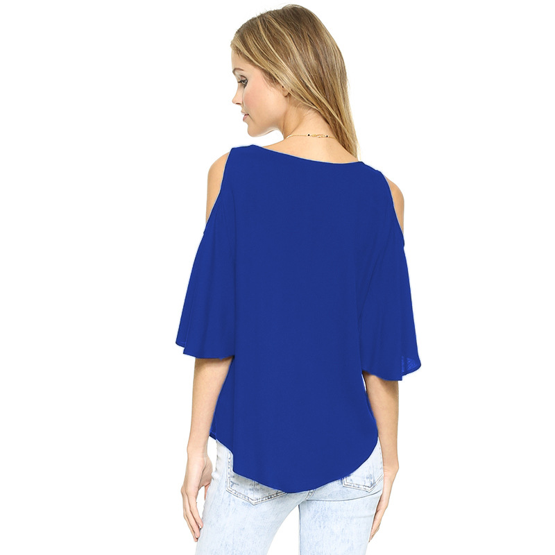 Title 2, Loose Sleeve Sleeve Off-Shoulder Round Hem Mid-...