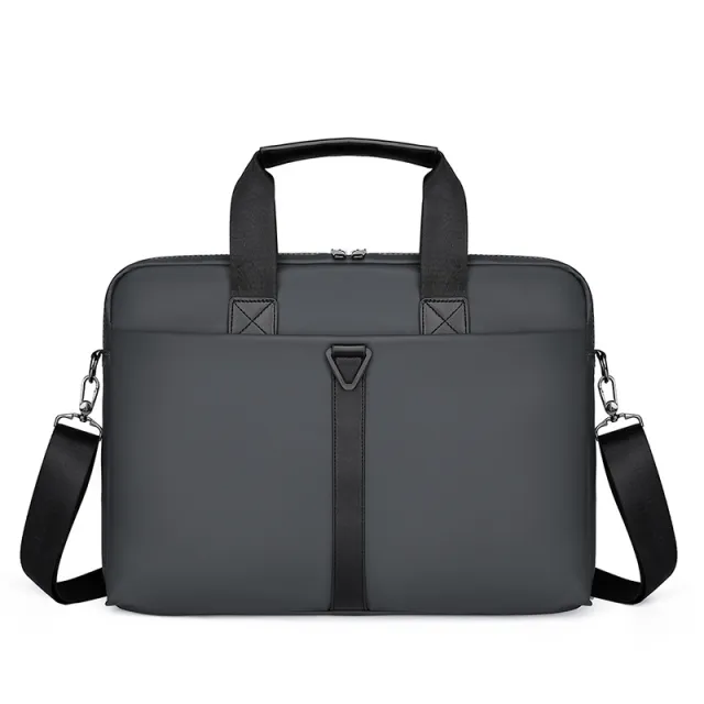 Men's PU Portable Oblique Span Business Briefcase Large Capacity Travel Grey - Shop at LoveMi