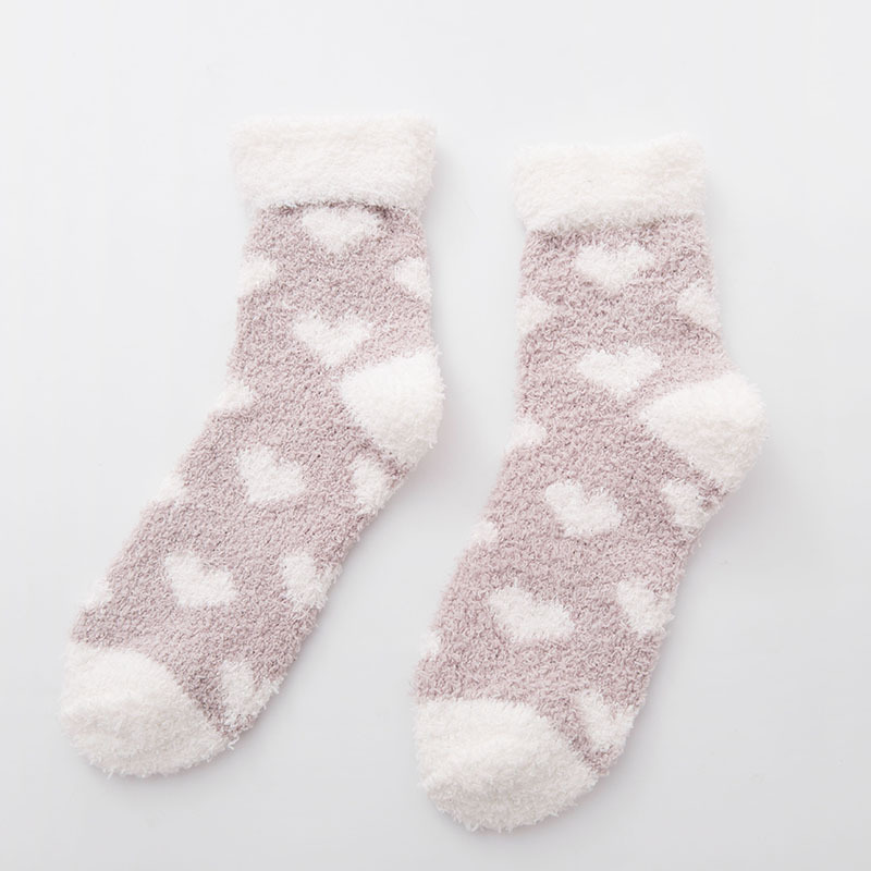 Title 11, Sweet half fleece home sleep socks, soft and wa...