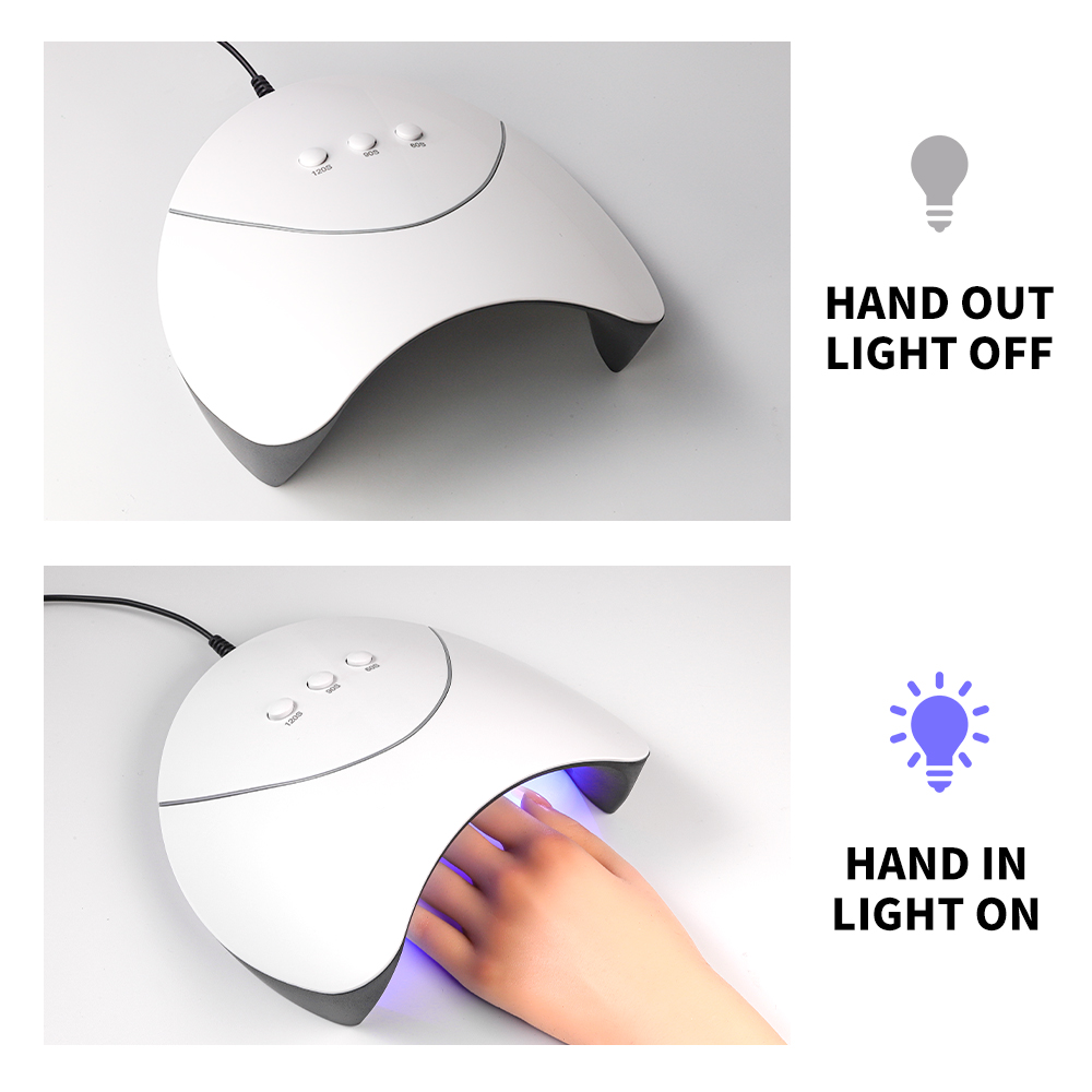 Professional UV Nail Lamp, LED, 6 UV Lights, Handheld Design, 3 Types Of Timing Settings, USB Rechargeable, Eye Protection Technology, Suitable For Use Nail Salons Or Home, For Nail Art Creation. 5