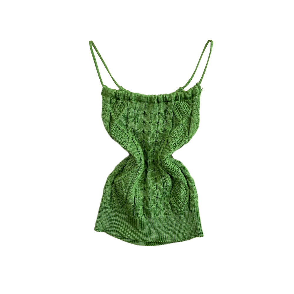 Summer Knitted Western Style Vest Suspenders Sleeveless