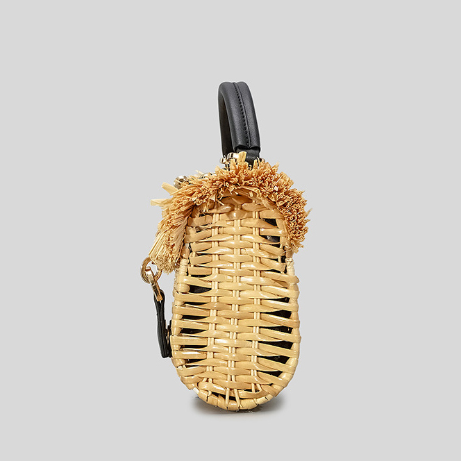 Handmade Rural Beach Resort Straw Woven Handbag - Image 5
