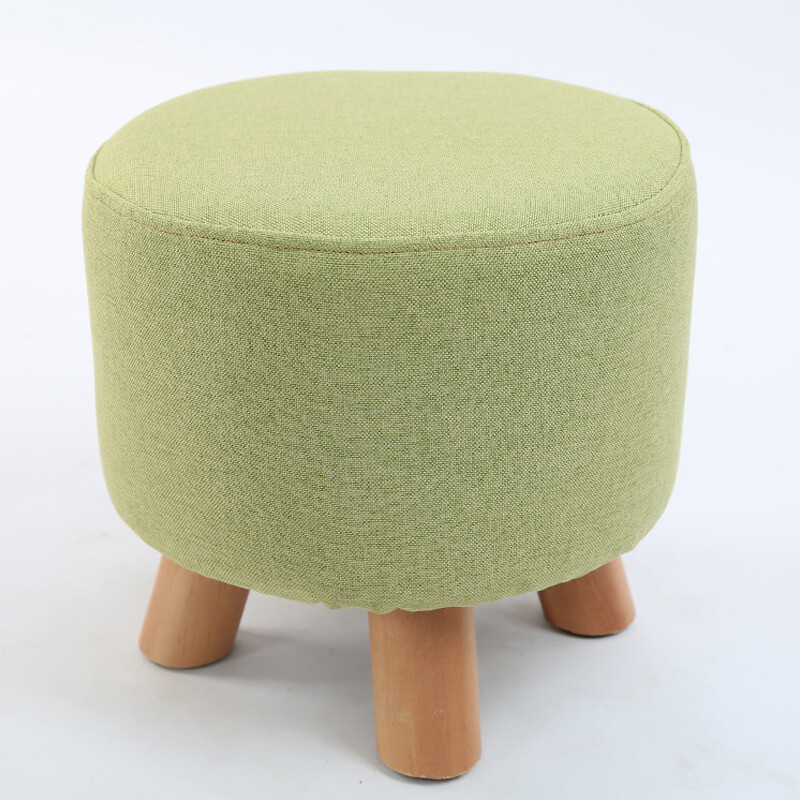 Small Wooden Footstool Footrest Pouffe Foot Stool Padded Ottoman Seat Bench B