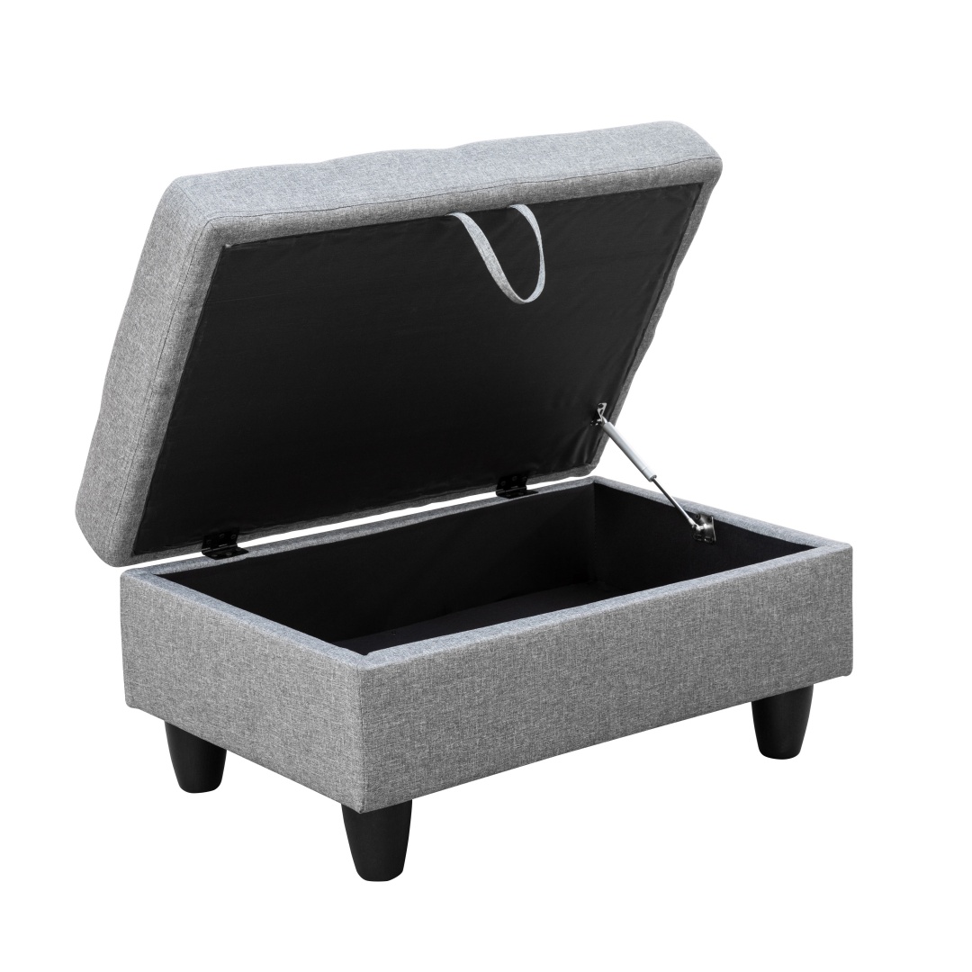 Pickup Only--Grey Linen 3-Piece Couch Living Room Sofa Set