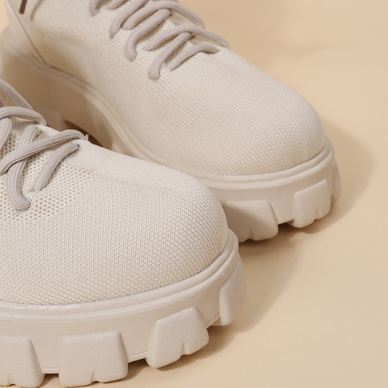 Fly Knit Breathable Platform Martin Boots Fashion