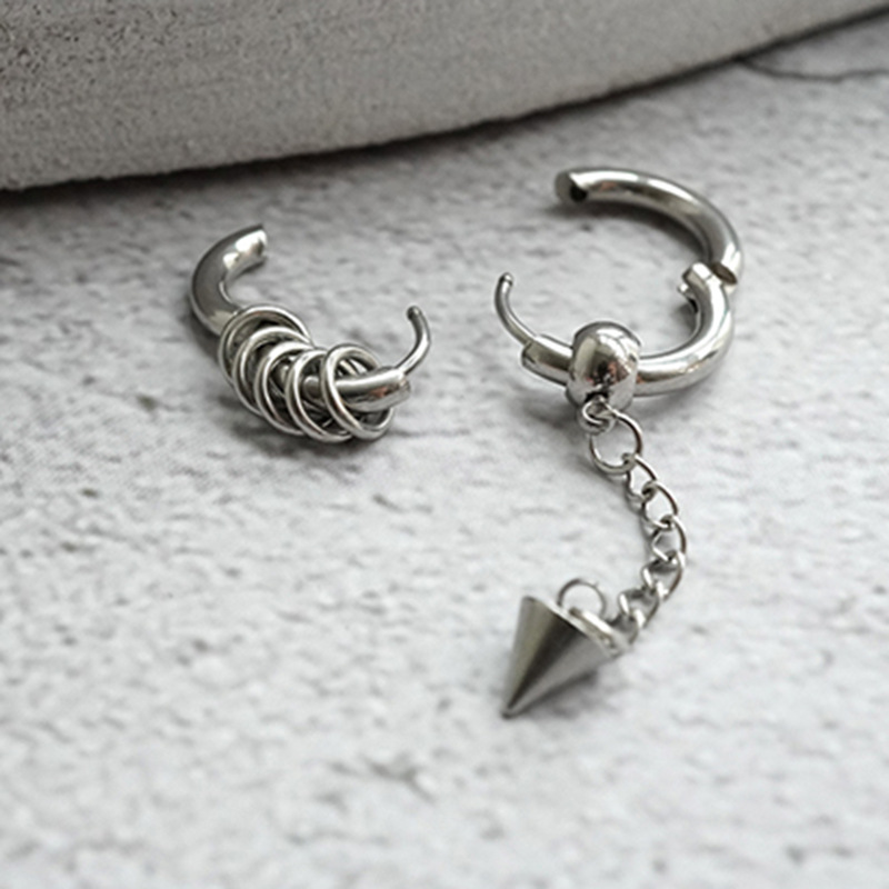 Korean Style Sterling Silver Men's And Women's Cold Wind Earrings