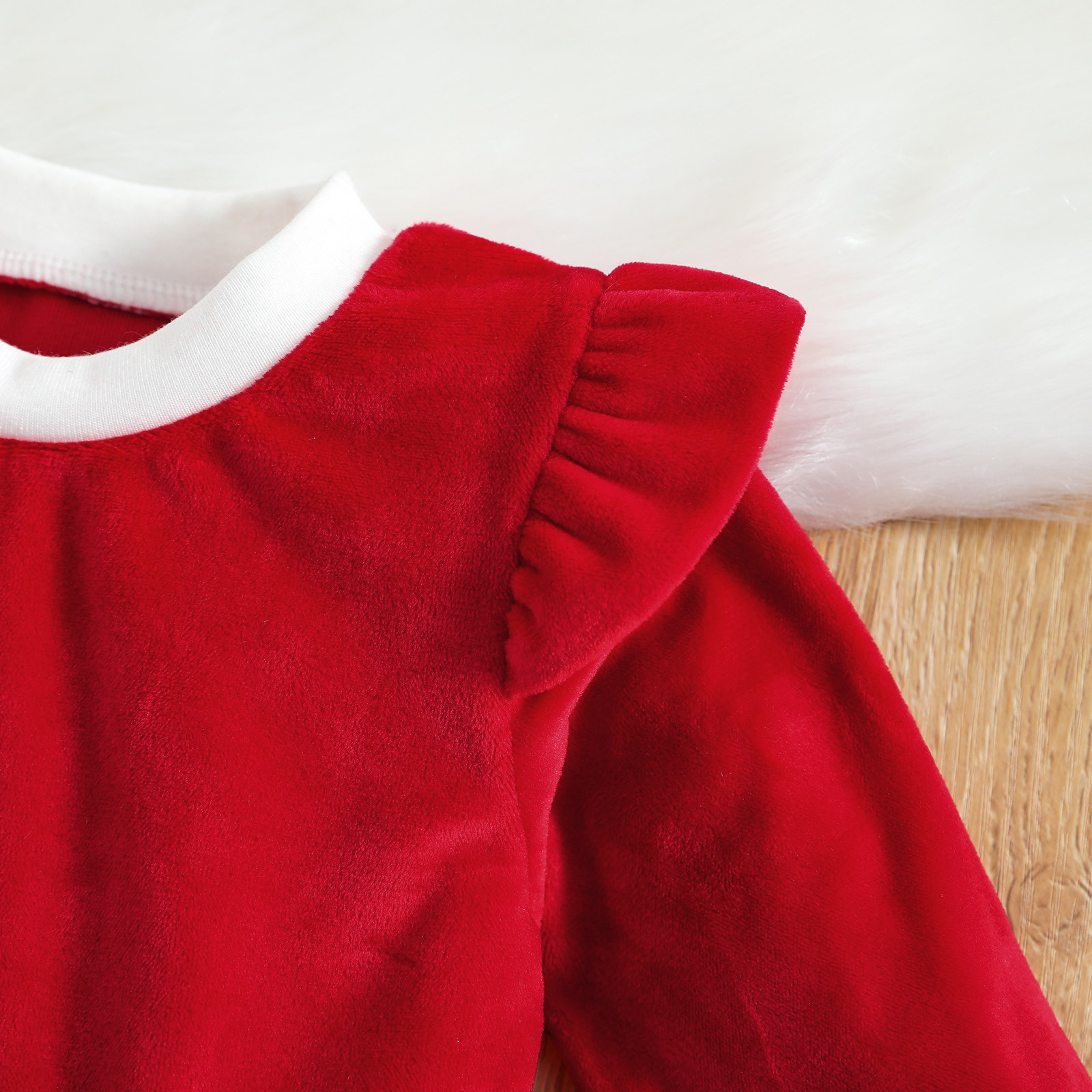 Christmas Baby Red Romper Newborn Toddler Infa — foto 2