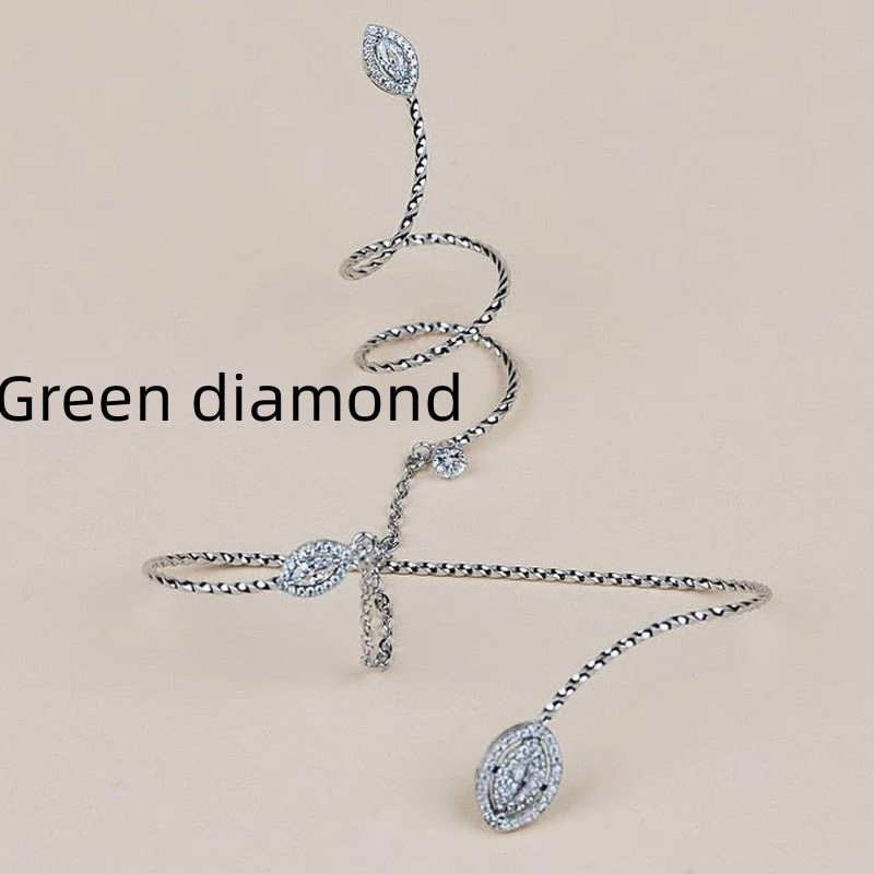 Niche Design Ring Bracelet Rhinestone