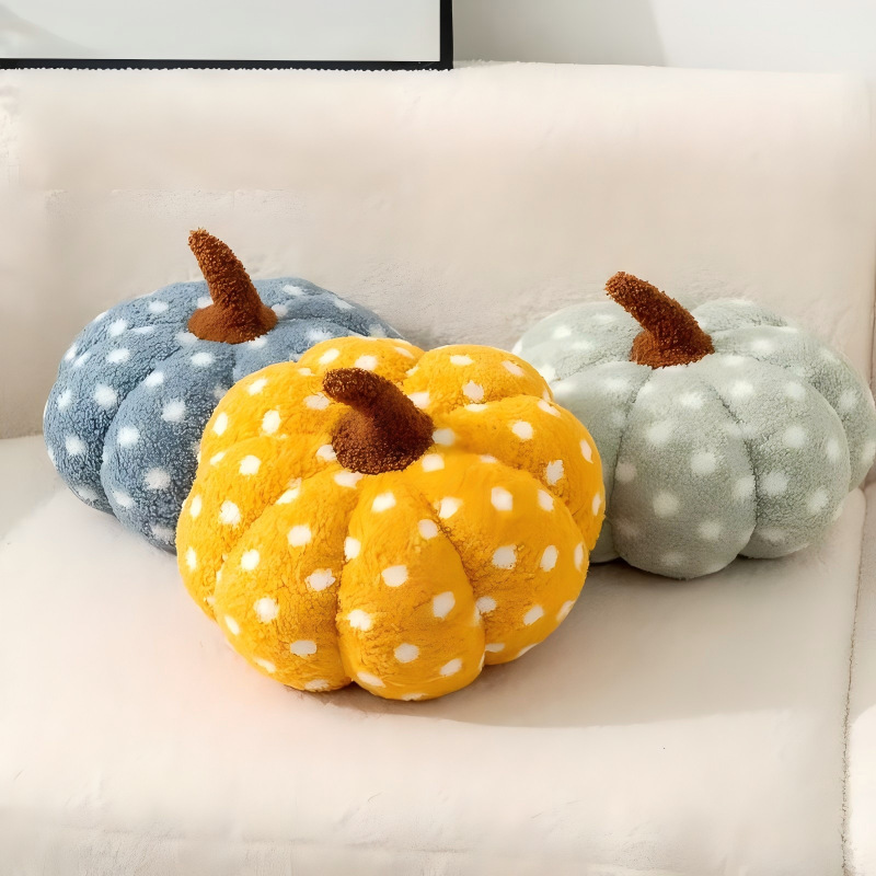 Pumpkin Shaped Plush Cushion, picture 2 of 3