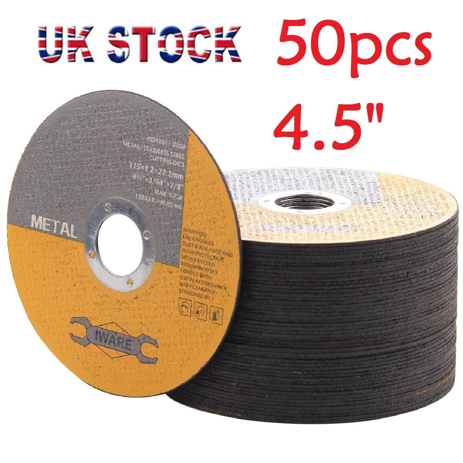 50X 4.5115MM METAL CUTTING BLADE DISC STAINLESS STEEL ANGLE GRINDER THIN 1.2MM