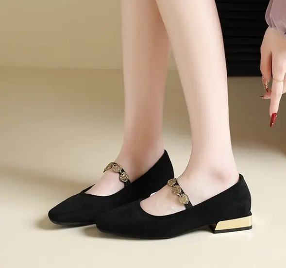 New Spring Summer French Mary Janes, Square