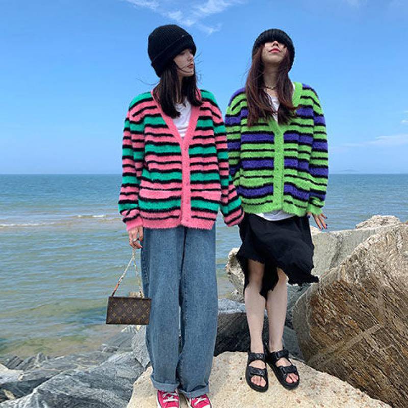 New Mink Wool Loose And Lazy Knit Cardigan