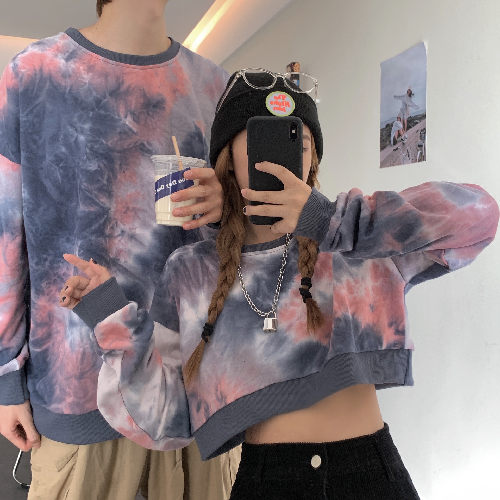 Title 6, Tie-dye Couple Girlfriends Dress Sweater Female...