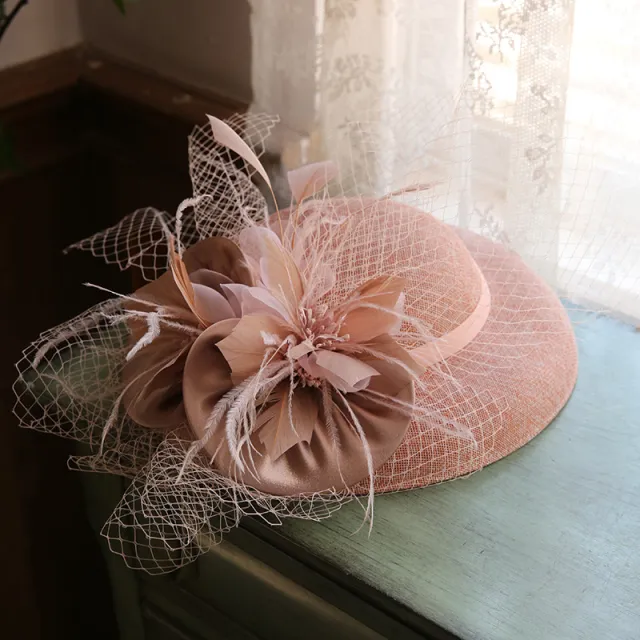 Women's French Elegant Mesh Top Hat Pink - Shop at LoveMi