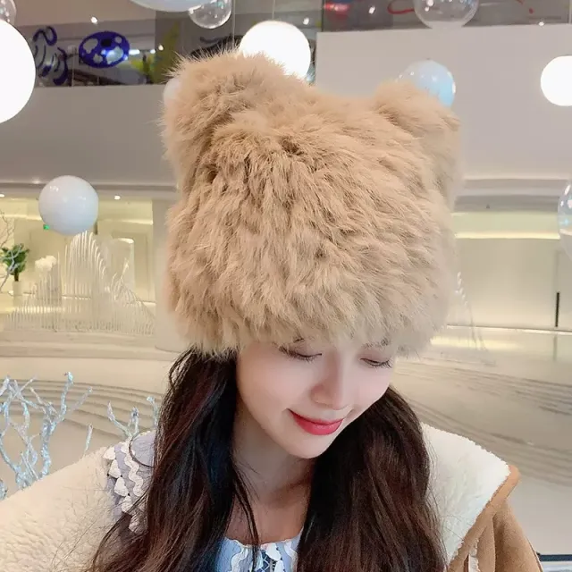 Hand Woven Head Covering Straw Hat For Women Camel - Shop at LoveMi