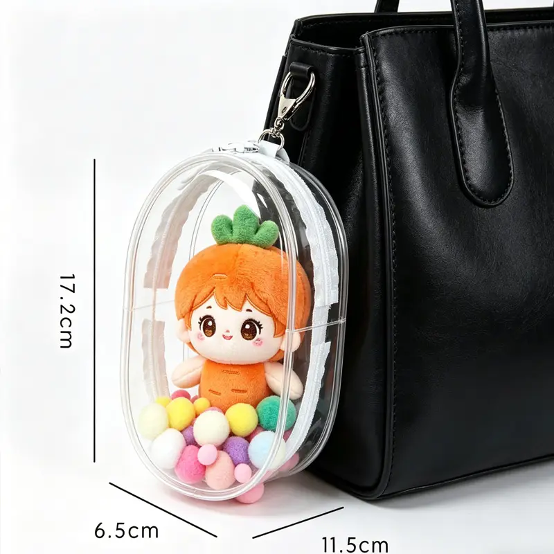 Doll Backpack, Mini Storage Case, PVC Dustproof