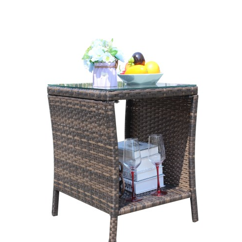 Outdoor Patio Furniture 1 Coffee Table With Clear Tempered Glass — foto 8