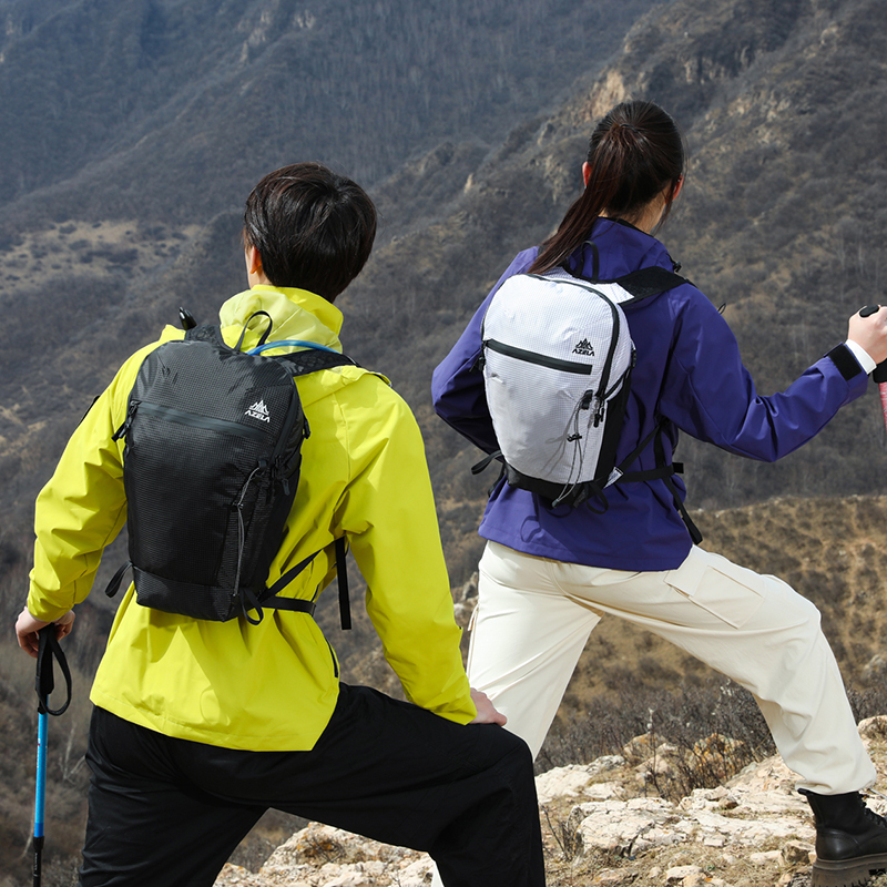 AZELA Grid Pattern Lightweight Hiking Backpack, Breathable Mesh Outdoor Backpack For Trekking, Camping, Travel, Sports