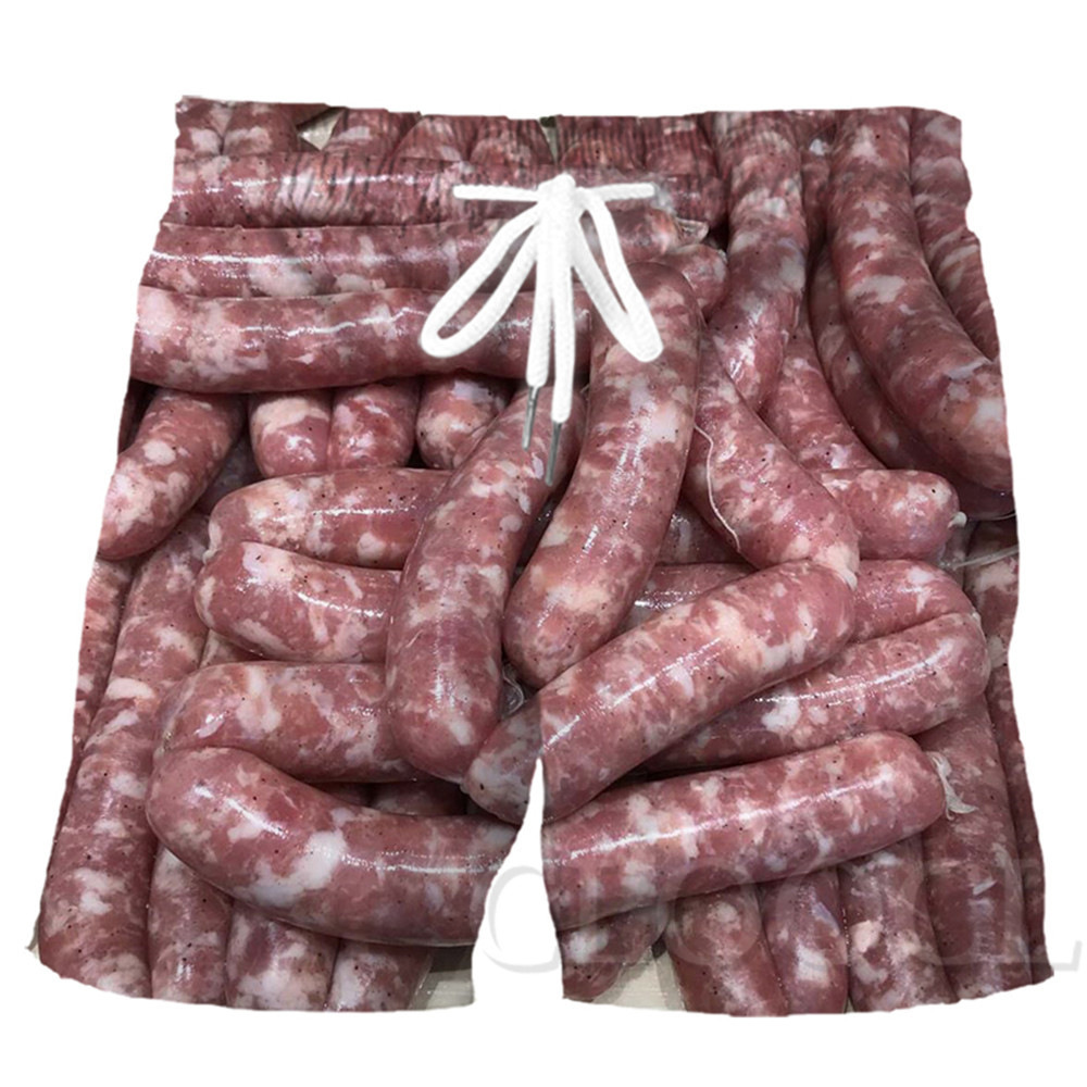 Printed Straight Pants Summer Beach Men