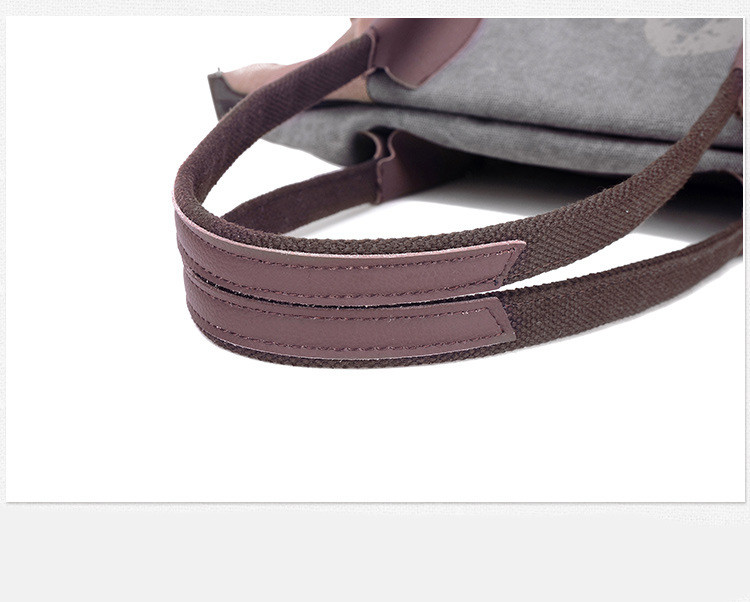 Title 9, Damen Canvas Tasche im Retro-Stil mit Kontrastn...