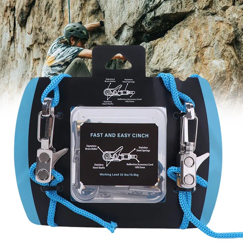 Non-Slip Rope W Roller Tensioner Lock Buckle Tie Down Cargo Tightening — image 7