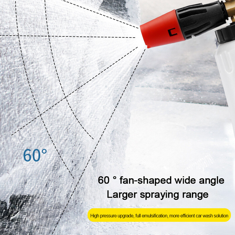 1-4 Quick Release Snow-Foam Lance Pressure Washer Gun Soap Cannon Bottle 1L — image 2