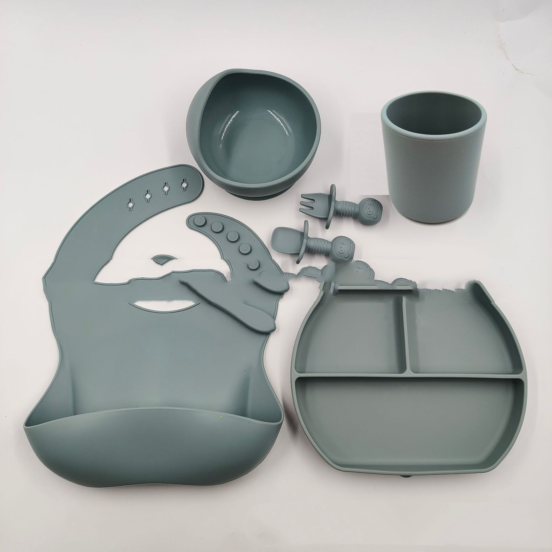 bbc65517 1267 4165 a819 e799db48165c - Silicone Children's Cutlery Set Baby Food Supplement Plate