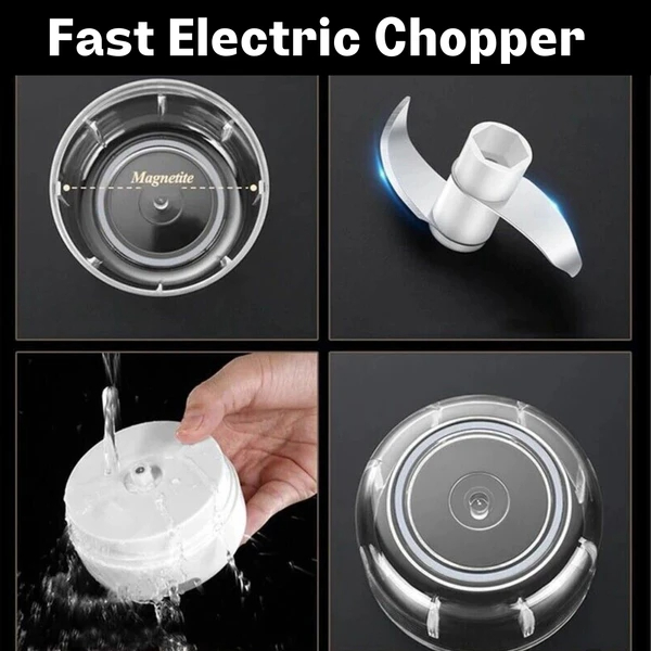 Electric 300ML Garlic Press Chopper Chili Onion Fruits Meat Mincer Blender Mixer — foto 8